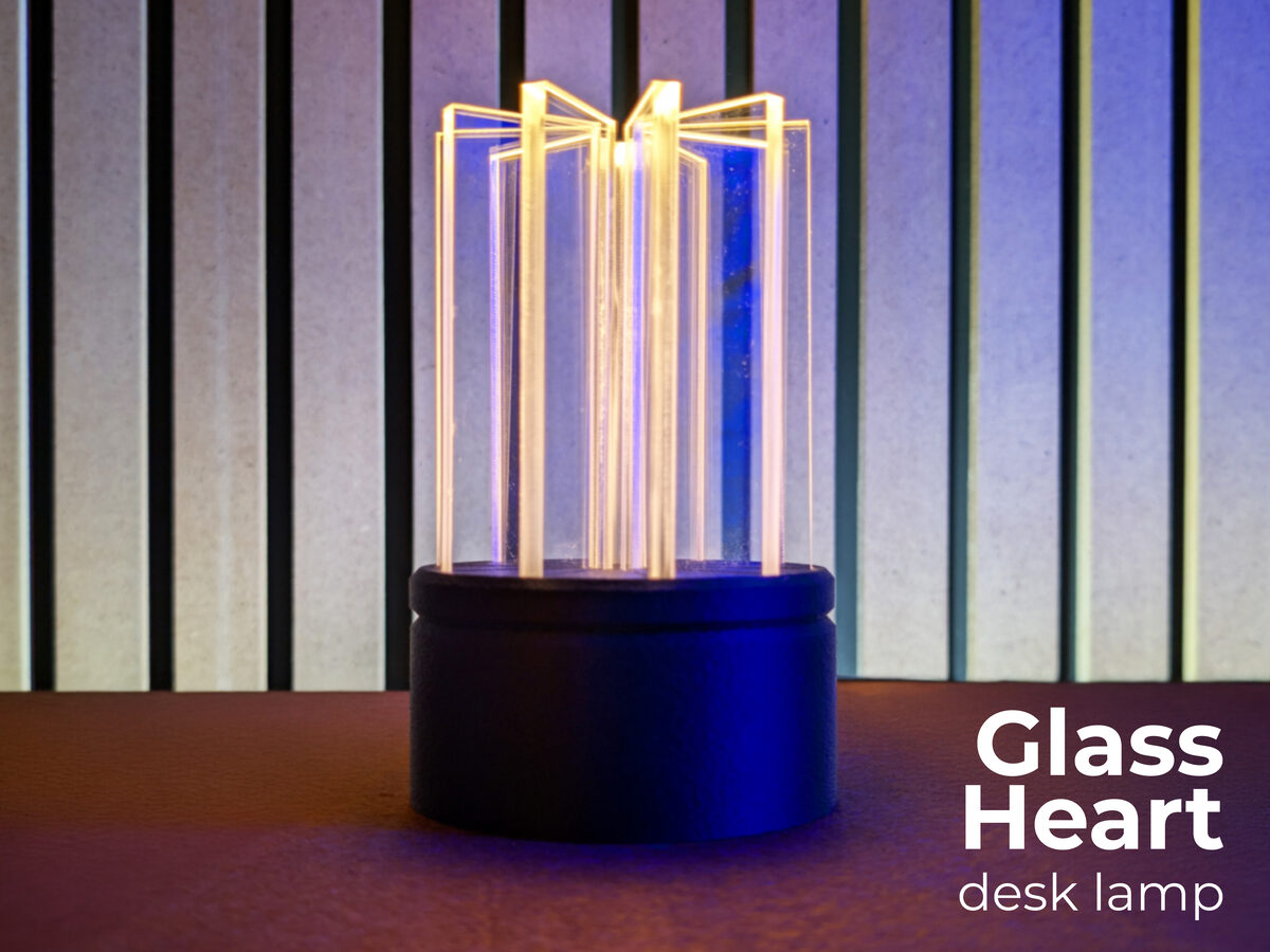 Glass Heart - Desk Lamp
