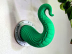 Kraken Tentacle Wall Sculpture, 3D Printed Porthole Decor