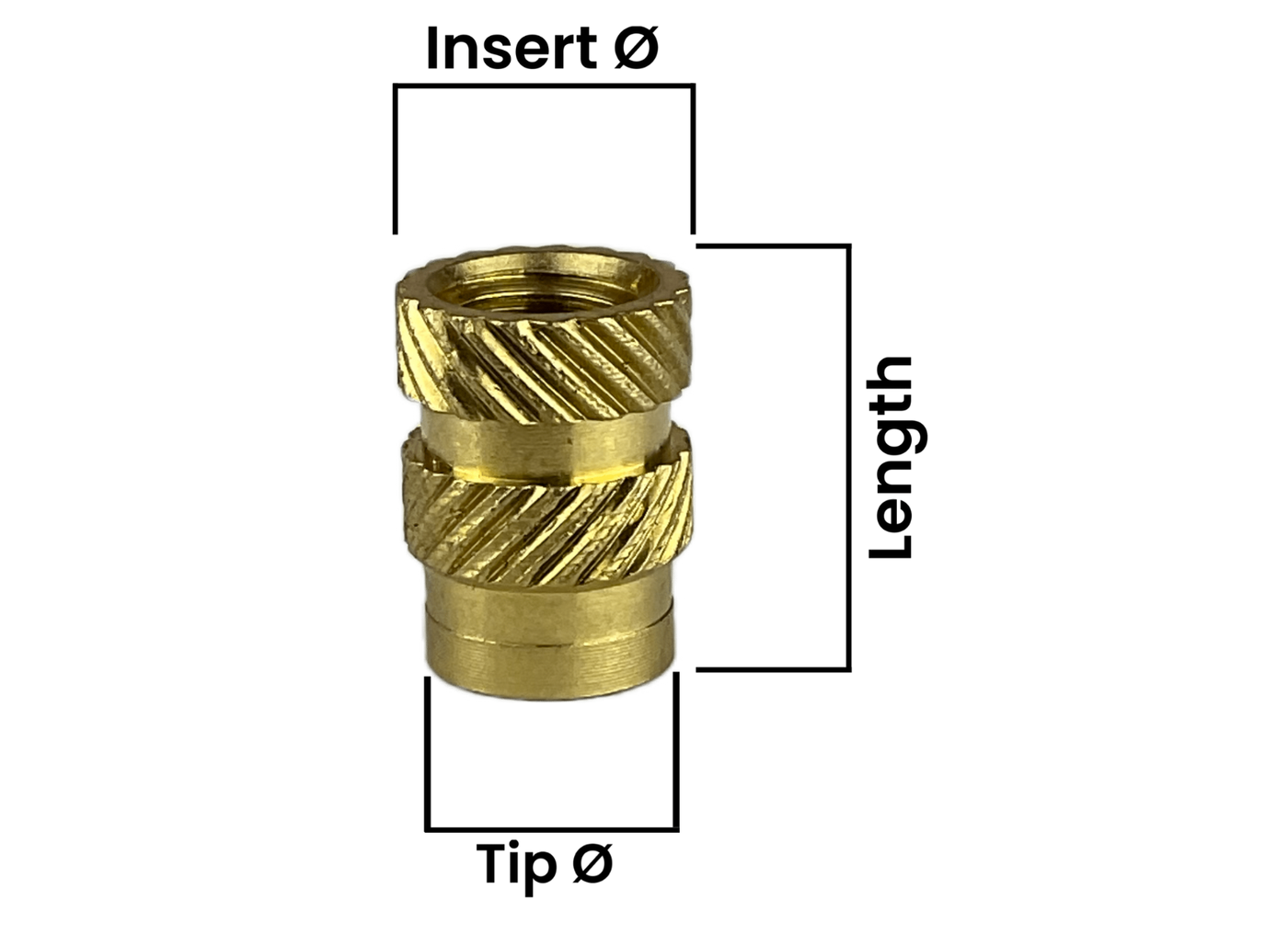High Quality Knurled Brass Threaded Heat Inserts for 3D Printing