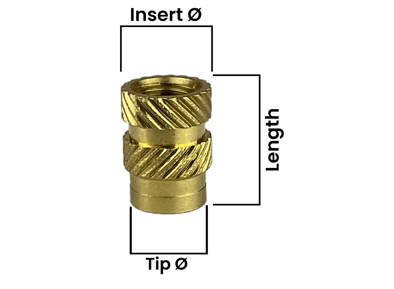 High Quality Knurled Brass Threaded Heat Inserts for 3D Printing