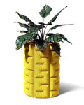 Wave Ridge Sculptural Planter Vase, 3D Printed Home Decor