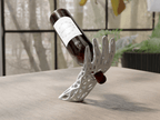 Voronoi Wine Bottle Holder, 3D Printed Sculptural Wine Stand