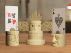 Totem Pole Card & Photo Stand, Carved Desk Display