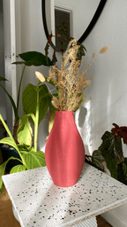 Vanina Ripple-Texture Flower Vase, 3D Printed Boho Decor