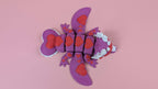 Articulated Valentine Dragon Figure, 3D Printed Heart Dragon