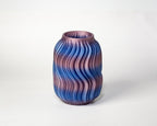 Wavy Ribbed Barrel Vase, 3D Printed Flower Vase