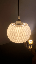 Wavy Lattice Pendant Lamp Shade, 3D Printed Ceiling Light