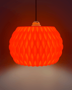 Wavy Lattice Pendant Lamp Shade, 3D Printed Ceiling Light