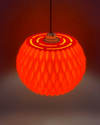 Wavy Lattice Pendant Lamp Shade, 3D Printed Ceiling Light