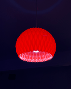 Wavy Lattice Pendant Lamp Shade, 3D Printed Ceiling Light