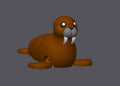 Walrus & Seal Articulated Keychain Figures, 3D Printed Fidget Toy