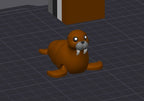 Walrus & Seal Articulated Keychain Figures, 3D Printed Fidget Toy