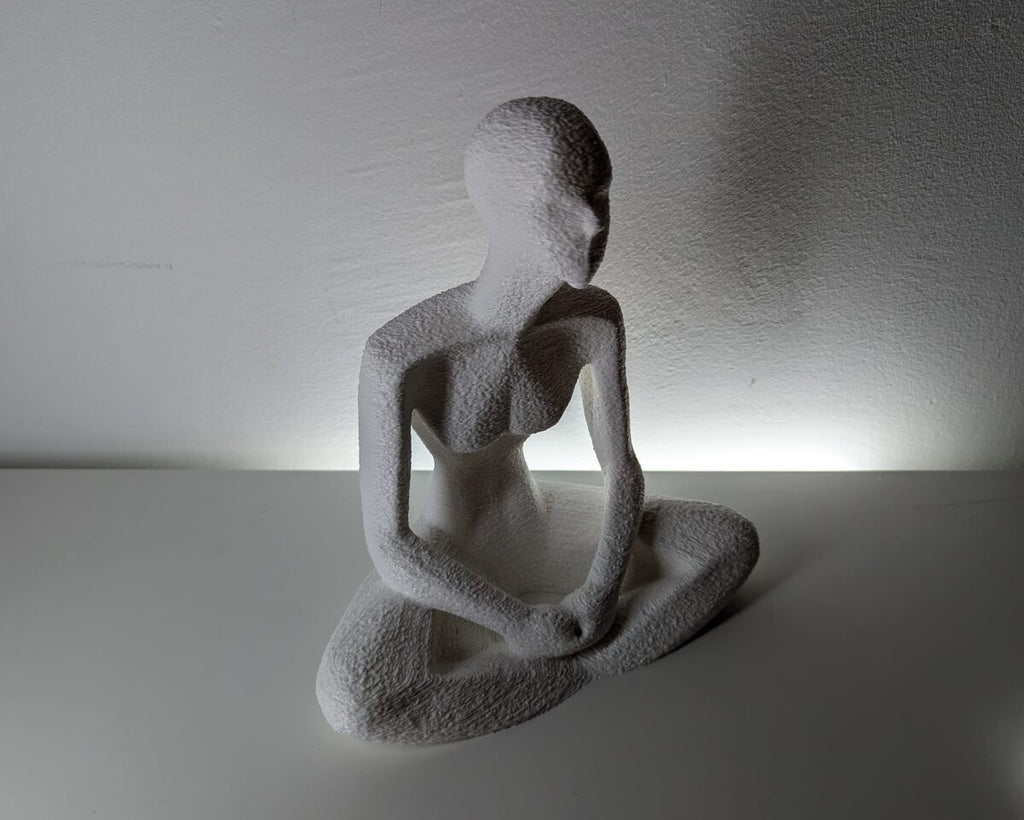 Meditative Muse Incense Holder, 3D Printed Zen Figure