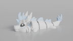 Wind Dragon Articulated Keychain, 3D Printed Fidget Figure