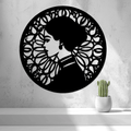 Mediterranean Woman Silhouette Wall Disc, 3D Printed Art