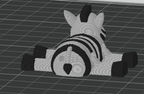 Articulated Zebra Keychain Figure, 3D Printed Fidget Toy