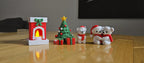 Christmas Bear Family Scene, 3D Printed Fireplace and Tree Set