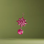 Geometric Christmas Ornament Set, 3D Printed Star and Tree Decor