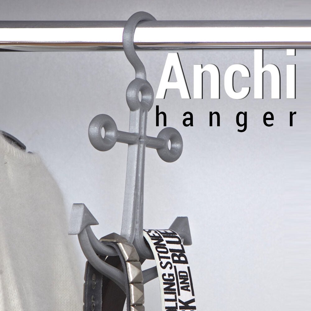 Anchor Belt and Tie Hanger, 3D Printed Closet Organiser