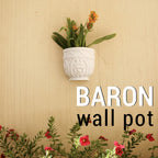 Baron Wall Pot, Baroque Carved Wall Mounted Planter