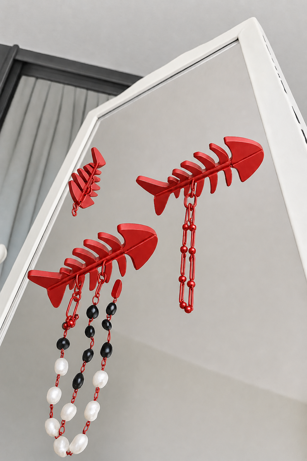 Fishbone Mirror Jewellery Hook