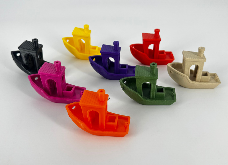 Fleet of boats printed in OzFDM PLA+