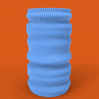 Botella Ribbed Bottle Vase, 3D Printed Wavy Flower Vase