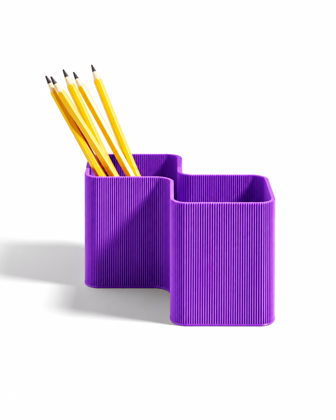 Ribbed Dual Pocket Pen & Pencil Desk Organiser - OzFDM