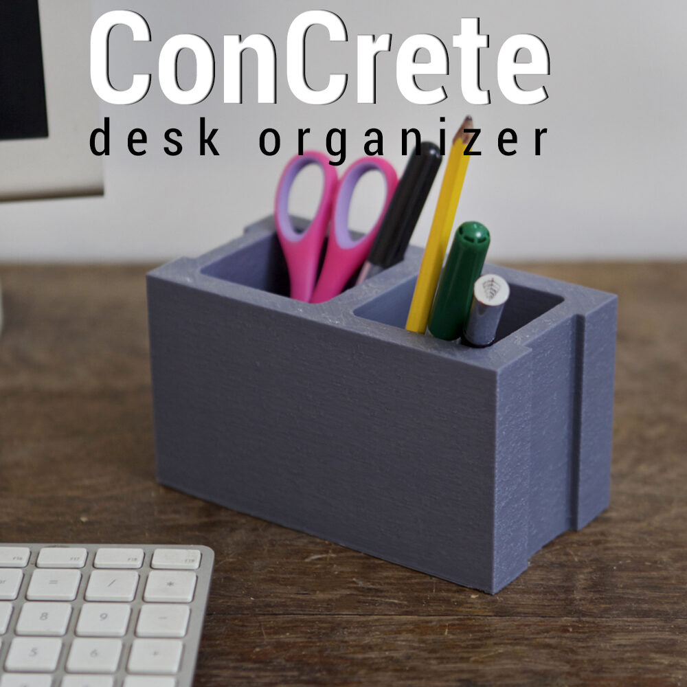 Concrete Desk Organizer