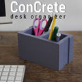 Concrete Block Desk Organizer, 3D Printed Industrial Pen Holder