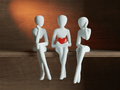 Nobody Shelf Sitter Figures, 3D Printed Faceless Statue Set
