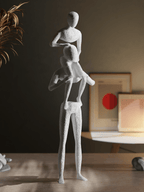Nobody Family Sculpture, Faceless Father and Child Statue