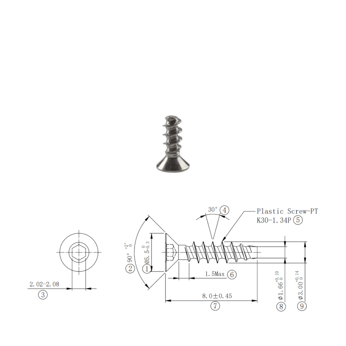 SS304 Thread Forming Screws for Plastics - OzFDM