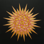 Geometric Starburst Sun Wall Art, 3D Printed Sunset Sculpture