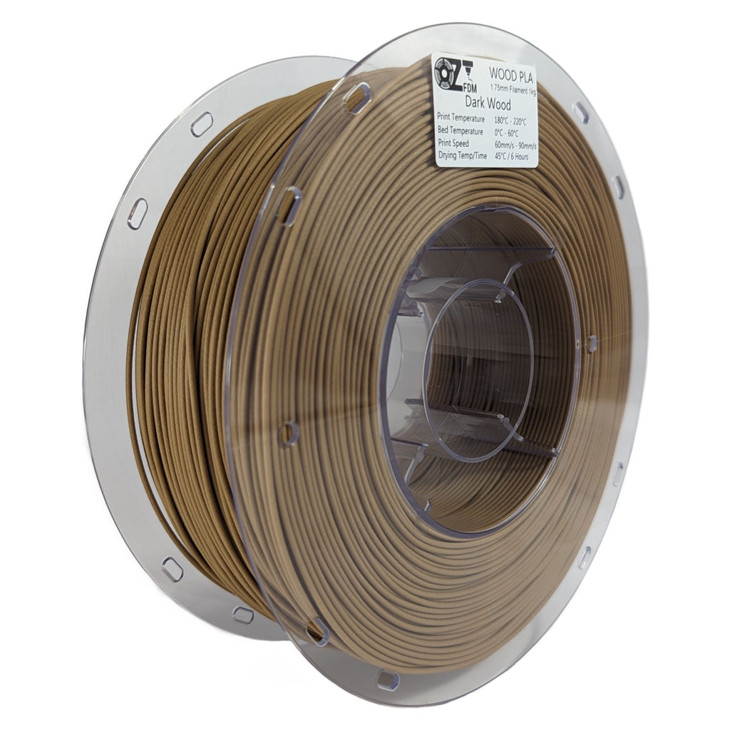 OzFDM PLA Wood 3D Printing Filament 1.75mm 1KG - OzFDM