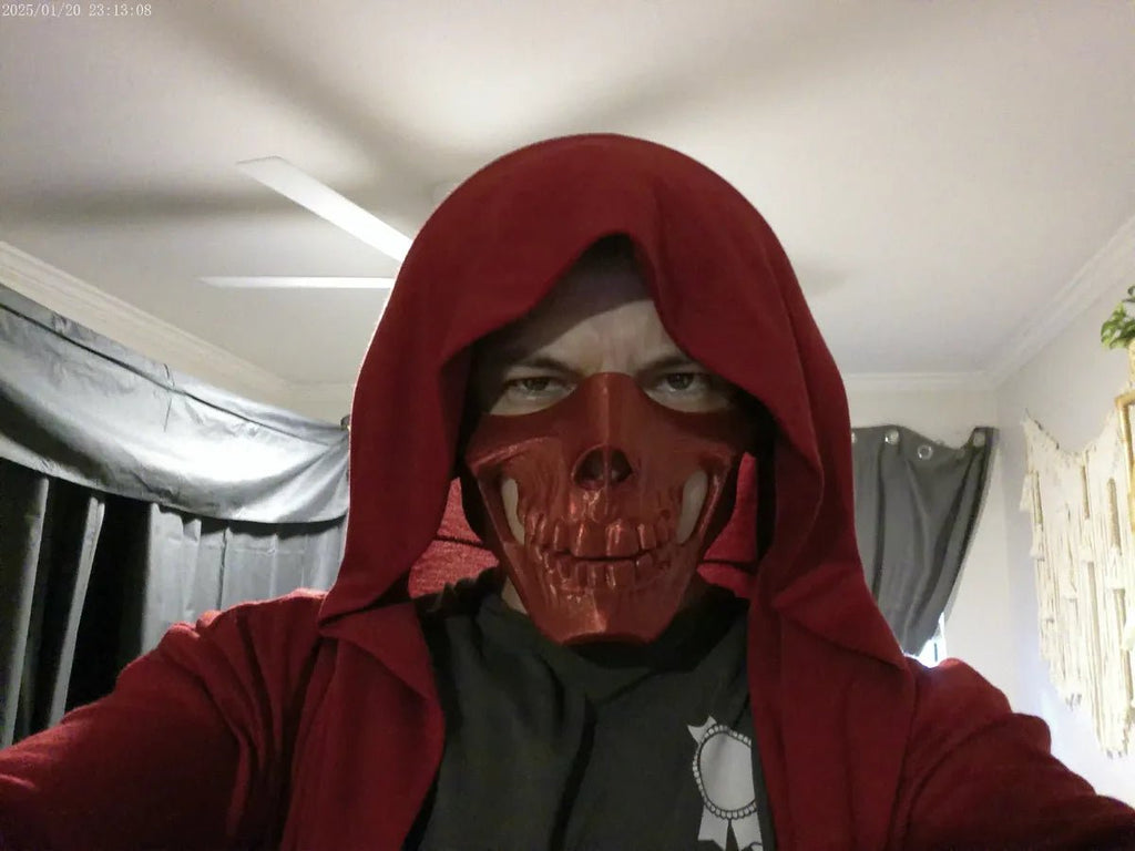 Deadmoon Skull Half-Face Mask, 3D Printed Cosplay Costume