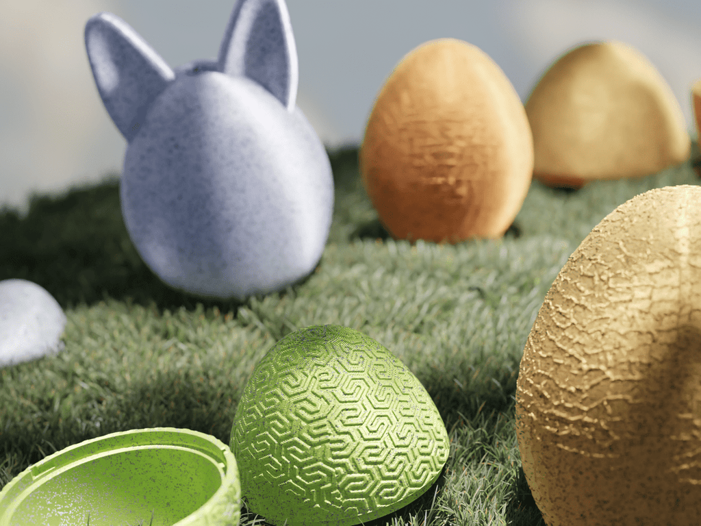 Easter Egg Surprise Box Set, Textured 3D Printed Trinket Boxes