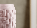 Cotton Weave Cylinder Vase, 3D Printed Basket Texture Decor