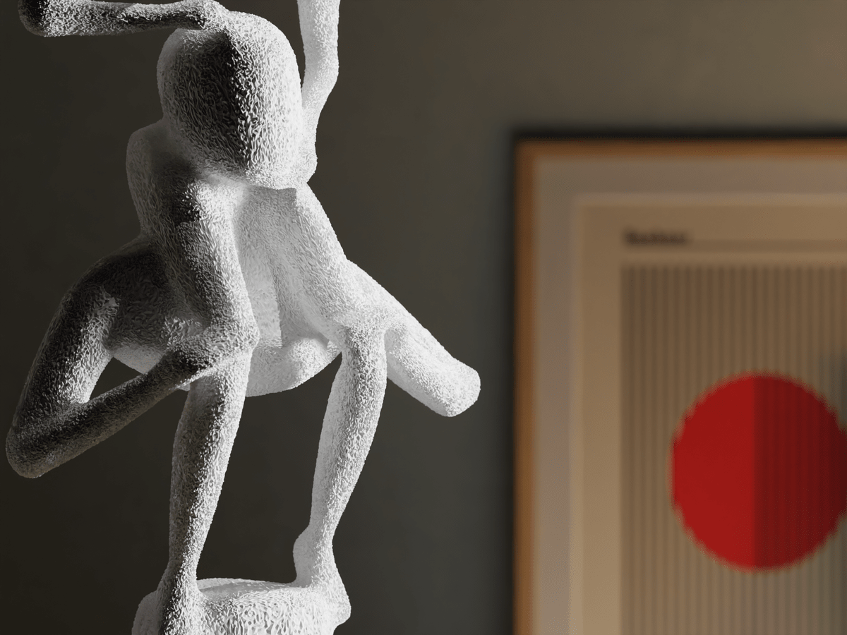 Nobody Family Sculpture, Faceless Father and Child Statue