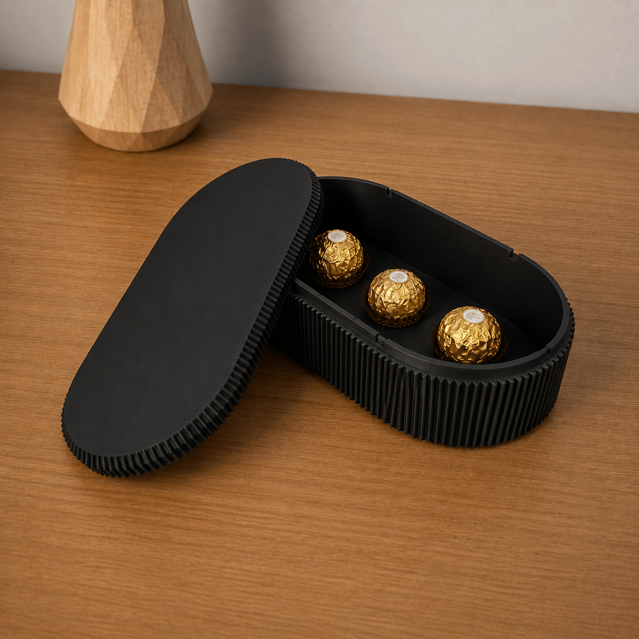 Ribbed Oval Gift Box with Lid - OzFDM