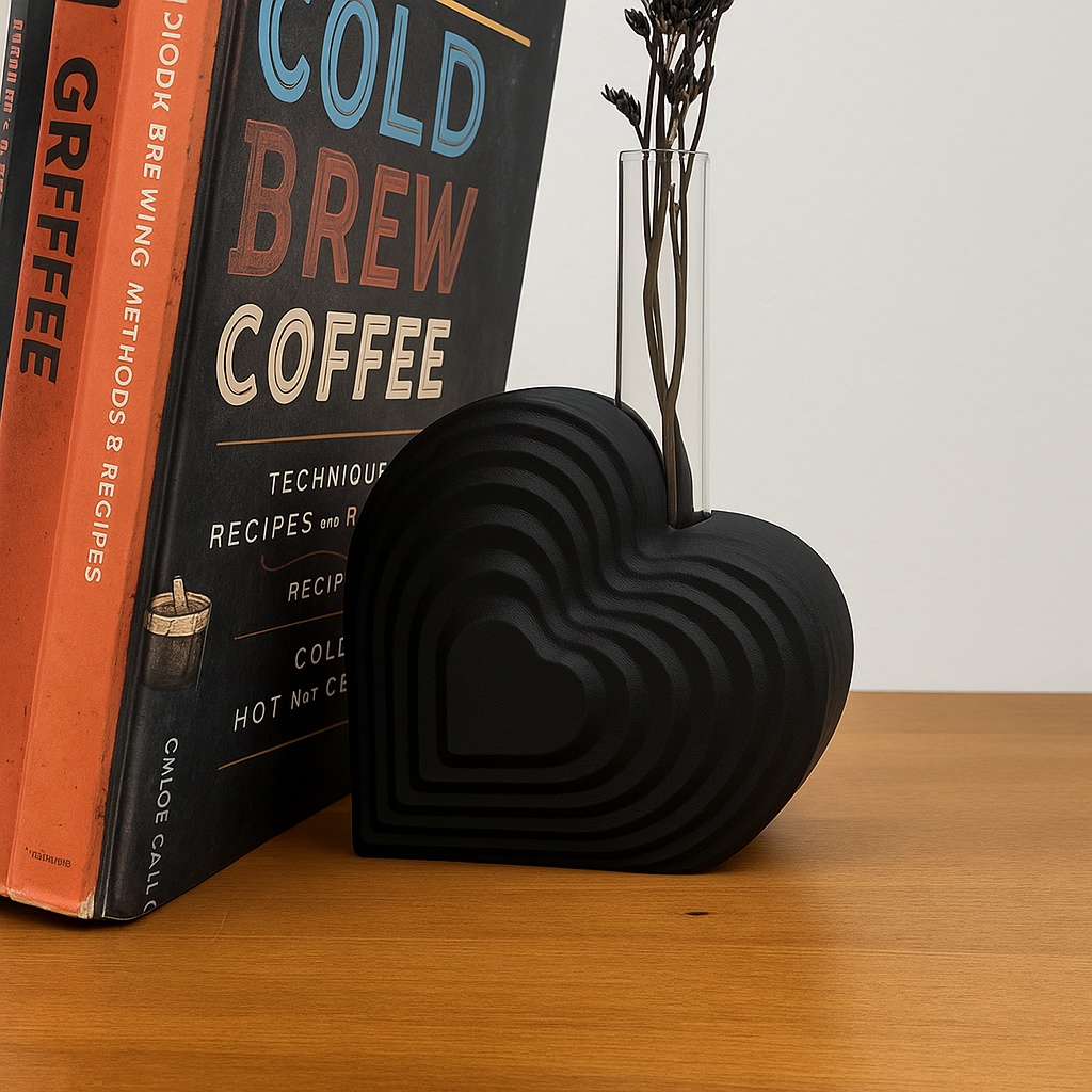 Heart Bookend Bud Vase