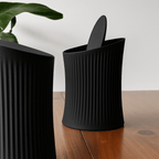 Minky Ribbed Desktop Bin with Swing Lid - OzFDM