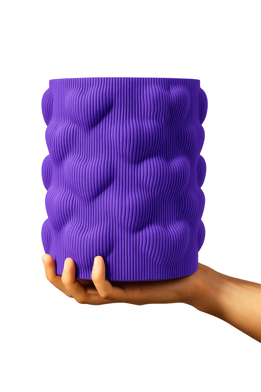 Ripple Hearts Textured Decorative Vase