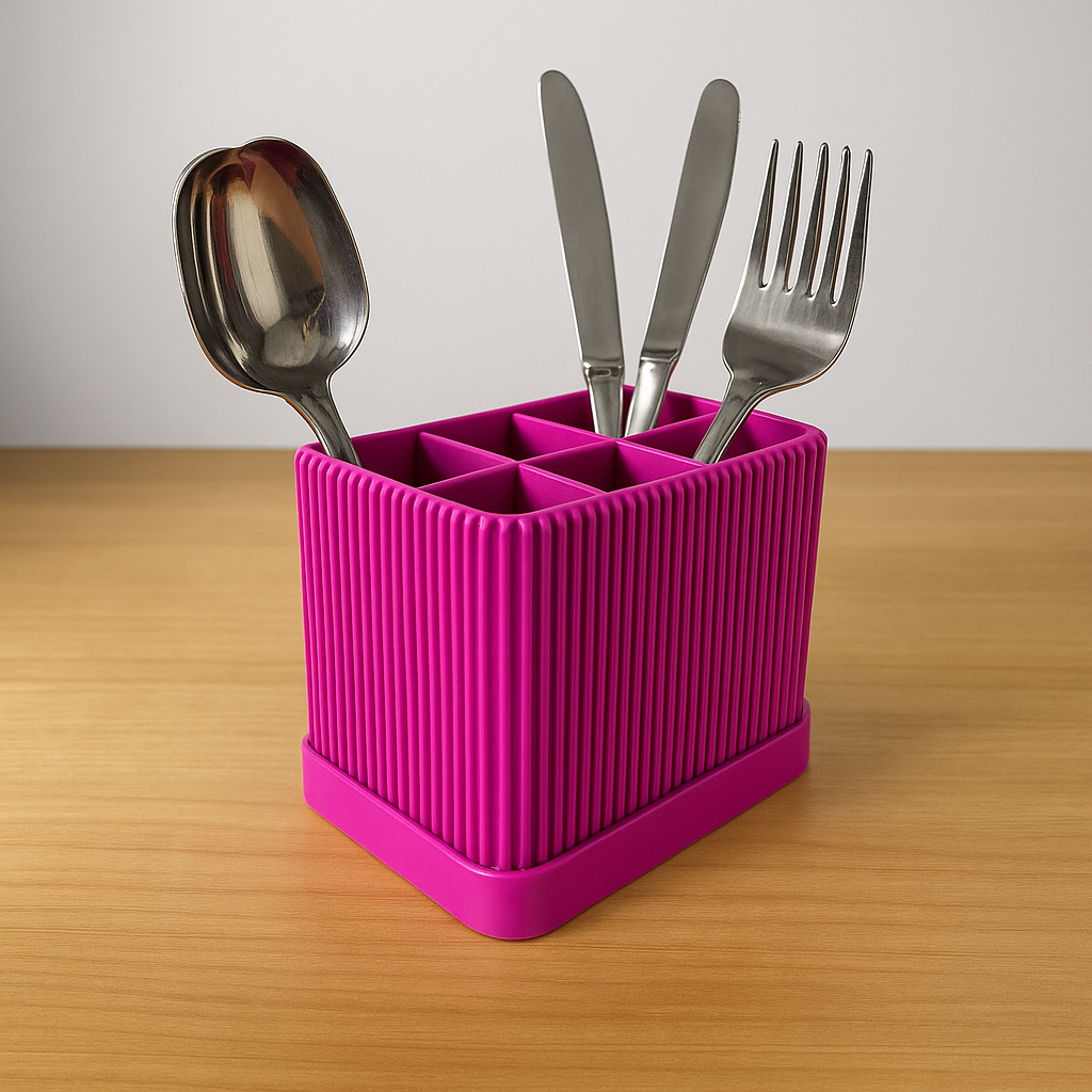 Rinzo Ribbed Cutlery and Desk Organiser
