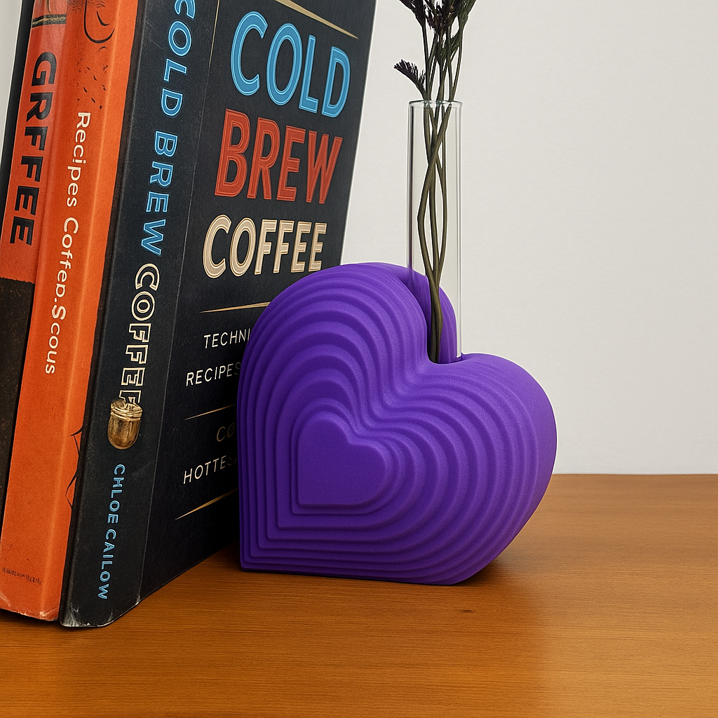 Heart Bookend Bud Vase