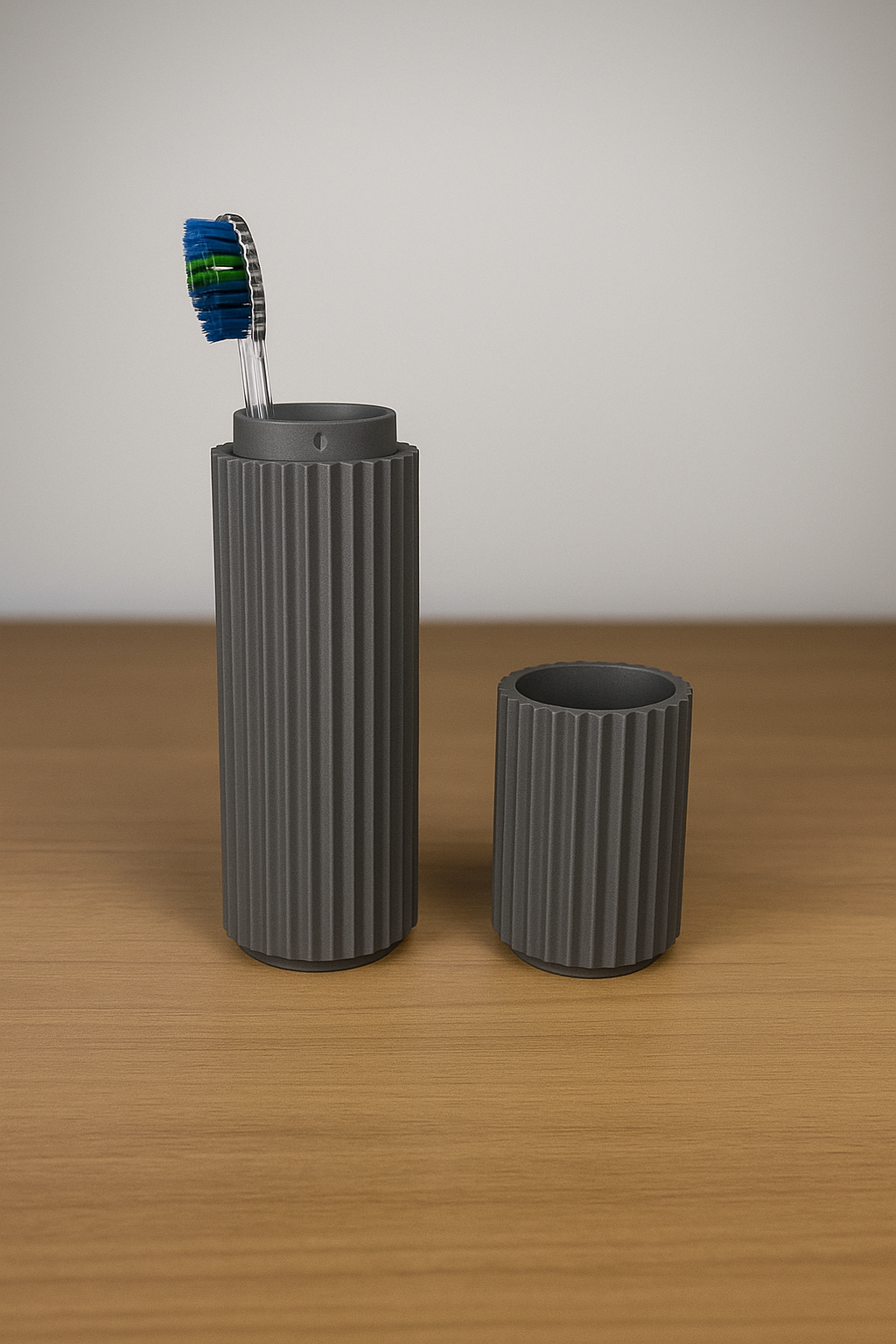 Ribbed Travel Toothbrush Case