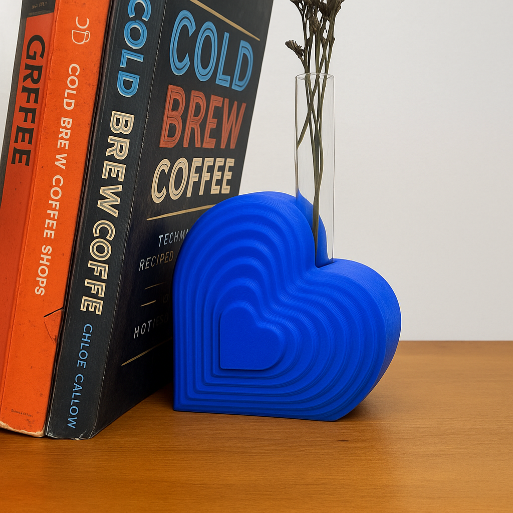 Heart Bookend Bud Vase