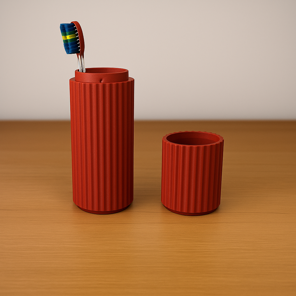 Ribbed Travel Toothbrush Case
