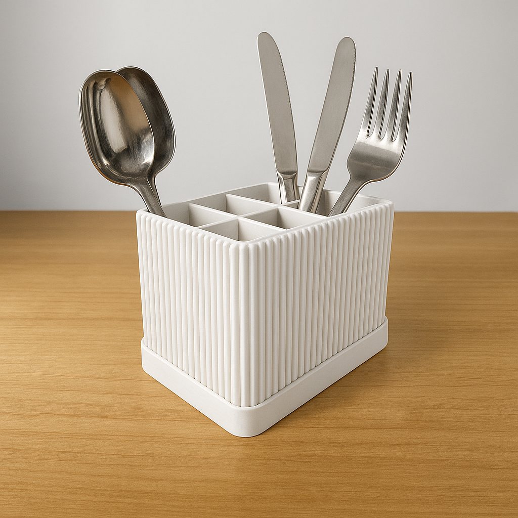 Rinzo Ribbed Cutlery and Desk Organiser