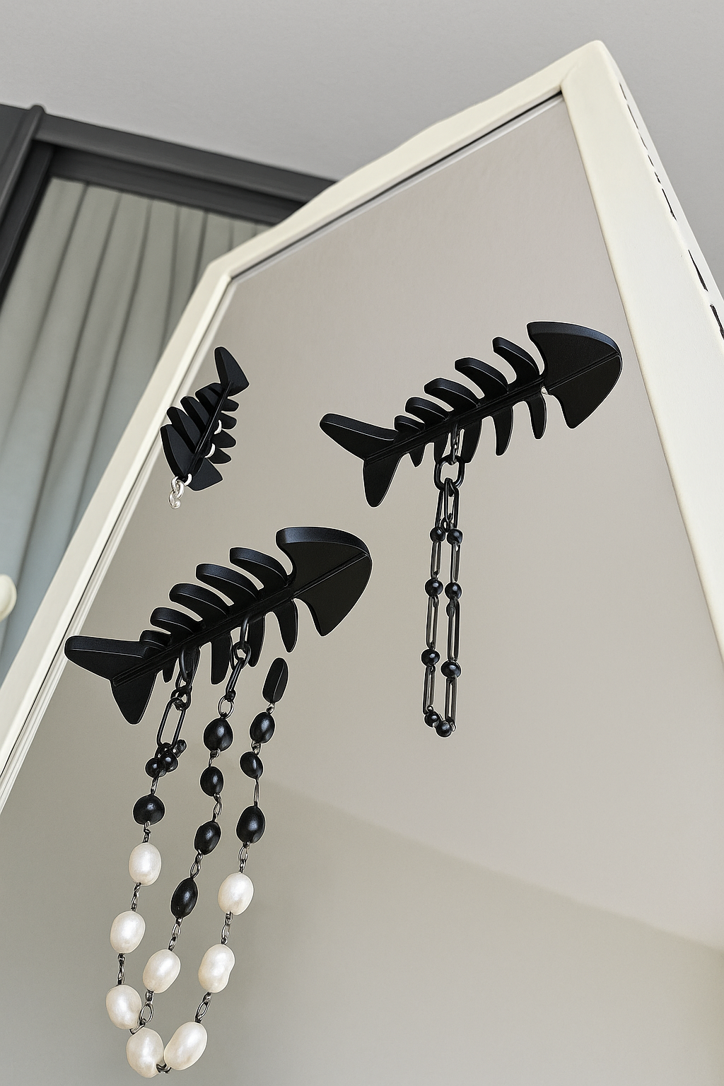 Fishbone Mirror Jewellery Hook